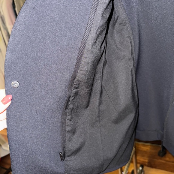 Veronica Beard Navy Blazer with Zipper Details - Picture 4 of 6